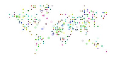 Dinamik Dünya Haritası Küçük Çemberlerden Yapıldı