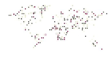 Renkli Çemberlerden Dünya Haritası Çıktı