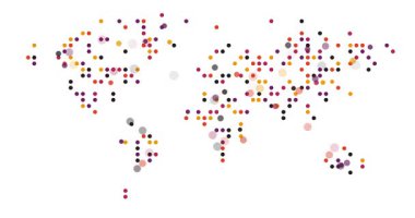 Küresel Harita Sanatını Renkli Parçacıklar Şekillendiriyor