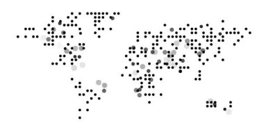 Noktalı Dünya Haritasının Yavaş Oluşumu