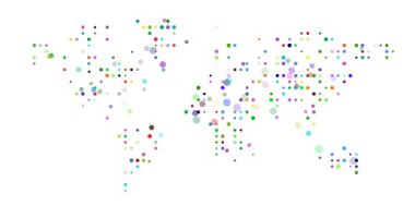 Üretken Dijital Çemberler Dünya Haritası İnşa Et