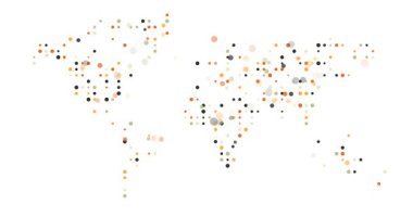 Geometrik Çemberler Dünya Haritasını Canlandır