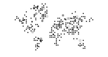 Küresel Harita Sanatını Renkli Parçacıklar Şekillendiriyor