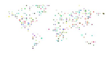 Dinamik Çemberlerle Dünya Haritası Görselleştirme