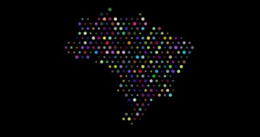 Brezilya 'nın piksel düzeyinde teknolojik-stil animasyon yapıları kullanılarak oluşturulmuş bir görselleştirmesi.