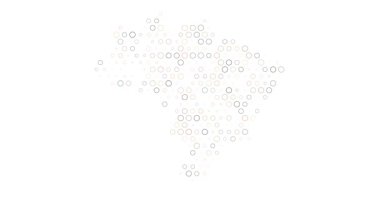 Brezilya 'nın üretken soyut sanat eserleri renkli nokta desenlerinin yaratıcı hareketleriyle şekillenmiştir.