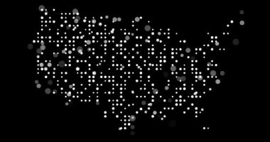 Canlandırılmış Çember Izgarası ABD Haritası Oluşturuyor