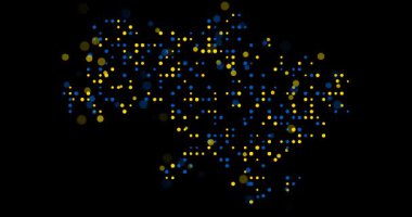 Ukrayna 'nın Renkli Çember Izgara Haritası