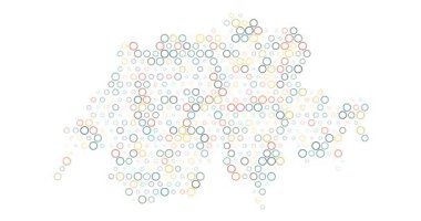 İsviçre 'nin Renkli Nokta Izgara Haritası