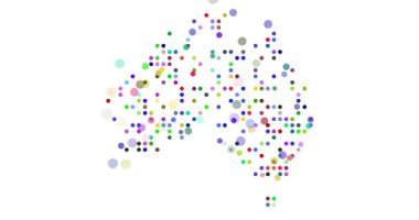 Canlandırılmış Noktalı Avustralya Üretici Sanatı