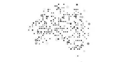 Avustralya Haritası Renkli Noktalardan Çıktı
