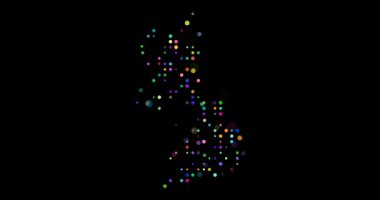 İngiliz Silueti Renkli Çemberlerden İnşa Edildi