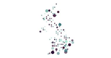 En Küçük Animasyon UK Haritası Nokta Deseni
