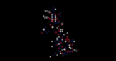 Birleşik Krallık Dot Izgara Haritası Canlandırması