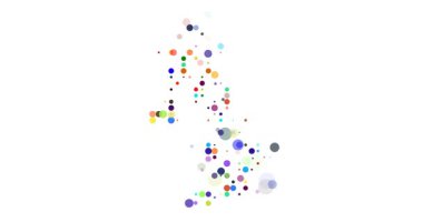 En Küçük Animasyon UK Haritası Nokta Deseni