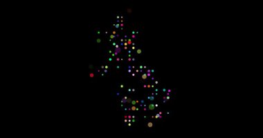 Noktalarla Soyut UK Harita Canlandırması