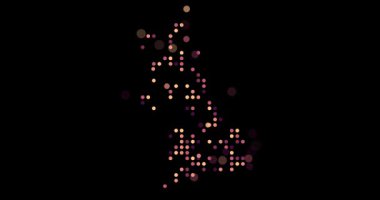 Noktalarla Soyut UK Harita Canlandırması