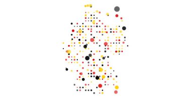 Renkli Çemberlerle Oluşan Almanya Haritası