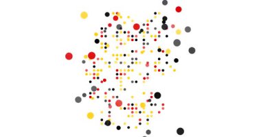 Renkli Noktalar Almanya Haritasını Gösteriyor