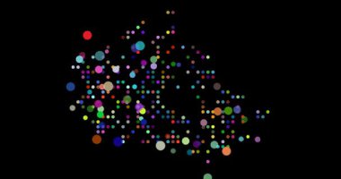 Kanada Haritası Renkli Daireler Tarafından Oluşturuldu