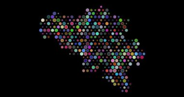 Pikselli Belçika Haritası. Video Canlandırması