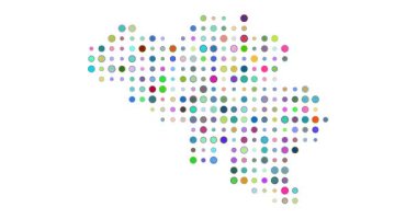 Üretken darbeli Belçika haritası. Video Canlandırması