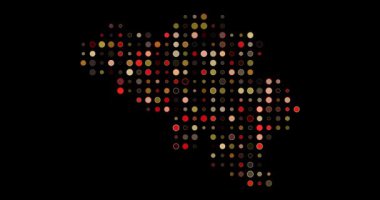 Nefes Çemberli Belçika haritası. Video Canlandırması