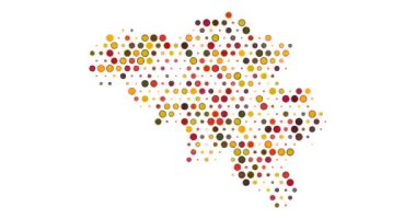 Nefes Çemberli Belçika haritası. Video Canlandırması