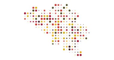 Pikselli Belçika Haritası. Video Canlandırması