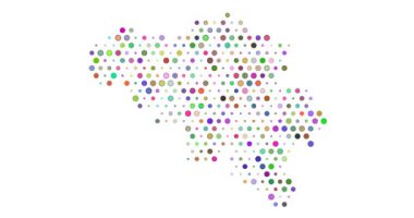 Belçika Dijital Çember Ağları Görselleştirme. Video Canlandırması