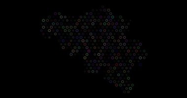 Dijital Noktalı Belçika Şekli. Video Canlandırması