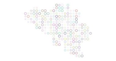 Pikselli Belçika Haritası. Video Canlandırması