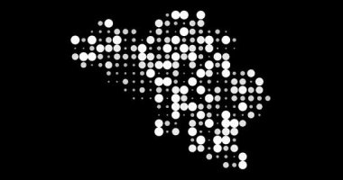 Nefes Çemberli Belçika haritası. Video Canlandırması