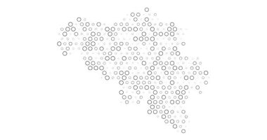 Belçika 'nın Animasyon Doku Deseni Haritası. Video Canlandırması