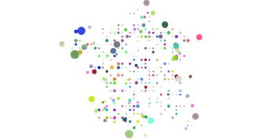 Canlandırılmış Çemberler Tarafından Oluşturulan Fransa Haritası