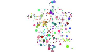 Renkli Noktalar Fransa Haritasını Gösteriyor