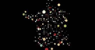 Renkli Noktalarla Modern Fransa Haritası