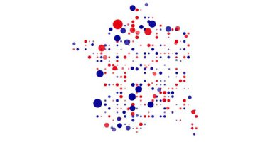 Canlandırılmış Çemberler Tarafından Oluşturulan Fransa Haritası