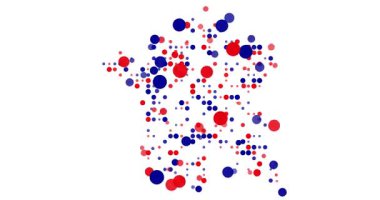 Üretici Noktalar Fransa 'nın Şekil Haritası