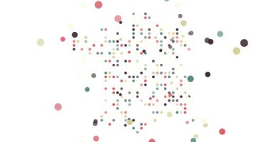 Renkli Noktalarla Modern Fransa Haritası