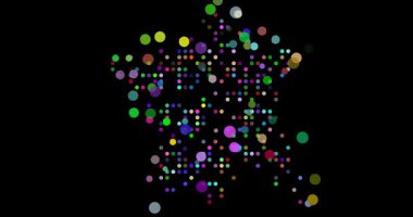 Renkli Noktalarla Modern Fransa Haritası