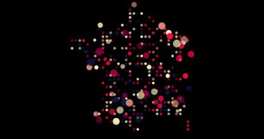 Canlandırılmış Çemberler Tarafından Oluşturulan Fransa Haritası