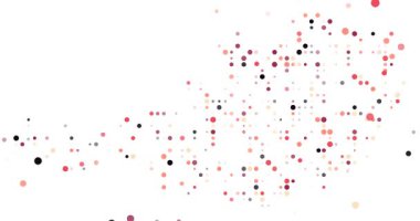 Avusturya 'nın Noktalar İçinde Soyut Animasyon Haritası