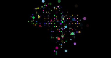 Brezilya Haritası Animasyon Çemberleri Tarafından Oluşturuldu