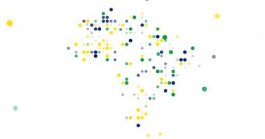 Soyut Animasyon Brezilya Çemberler İçinde Haritası