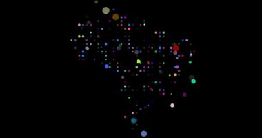 Renkli Üretici Noktalarla Brezilya Haritası