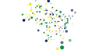 Renkli Üretici Noktalarla Brezilya Haritası