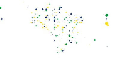 Brezilya Haritası Animasyon Çemberleri Tarafından Oluşturuldu