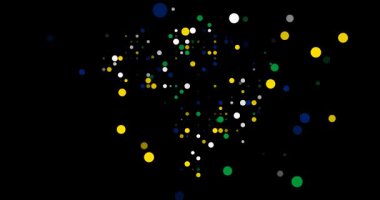 Renkli Noktalar Brezilya Haritasını Göster