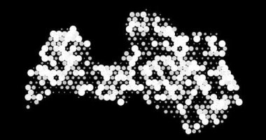 Noktalı desenli Letonya haritası